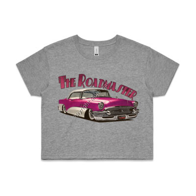 1956 Roadmaster - Pink & White - AS Colour CROP TEE - 4062 Thumbnail