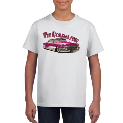 1956 Roadmaster - Pink & White - Gildan Youth Unisex T Shirt Thumbnail