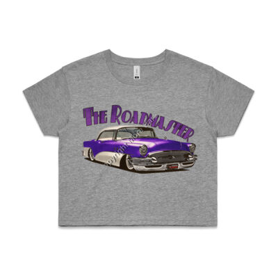 1956 Roadmaster - Purple & White - AS Colour CROP TEE - 4062 Thumbnail
