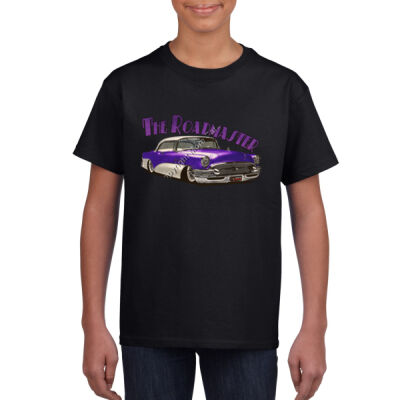 1956 Roadmaster - Purple & White - Youth Crew Neck Tee (Same Day) Thumbnail