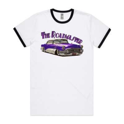 1956 Roadmaster - Purple & White - Mens Ringer Tee Thumbnail