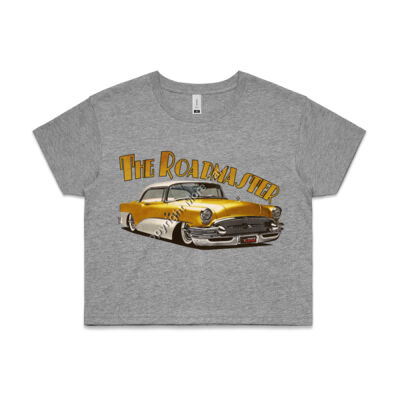 1956 Roadmaster - Yellow & White - AS Colour CROP TEE - 4062 Thumbnail