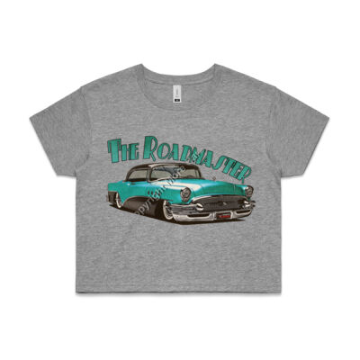 1956 Roadmaster - Aqua & Black - AS Colour CROP TEE - 4062 Thumbnail