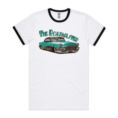 1956 Roadmaster - Aqua & Black - Mens Ringer Tee Thumbnail