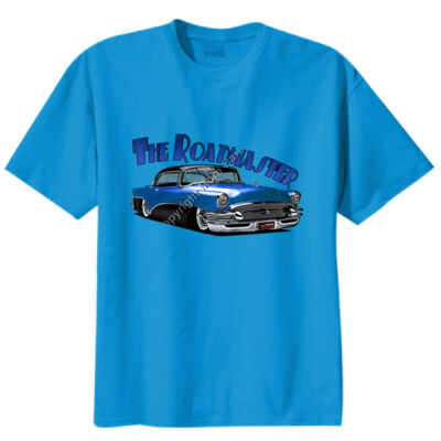 1956 Roadmaster - Blue & Black - Unisex Modern Fit Tee Thumbnail