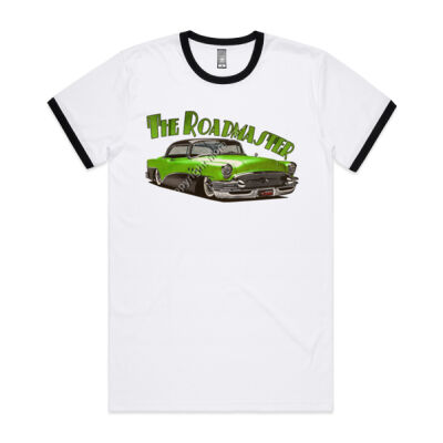 1956 Roadmaster - Green & Black - Mens Ringer Tee Thumbnail
