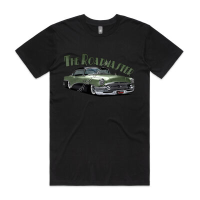 1956 Roadmaster - Khaki & Black - Mens Staple Tee Thumbnail