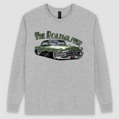 1956 Roadmaster - Khaki & Black - Ultra Cotton Mens Longsleeve Tee Thumbnail