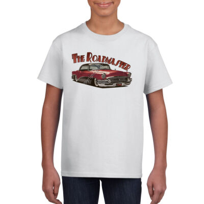 1956 Roadmaster - Maroon & Black - Gildan Youth Unisex T Shirt Thumbnail
