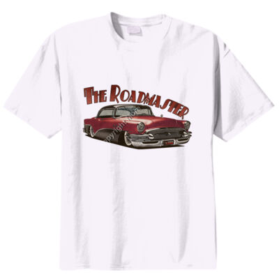 1956 Roadmaster - Maroon & Black - Unisex Modern Fit Tee Thumbnail