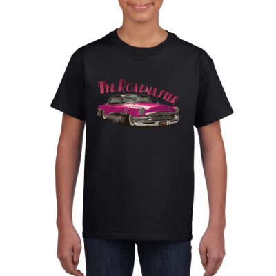 1956 Roadmaster - Pink & Black - Youth Crew Neck Tee (Same Day) Thumbnail