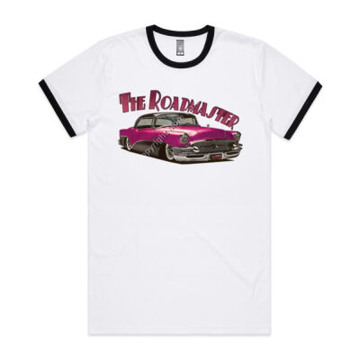 1956 Roadmaster - Pink & Black - Mens Ringer Tee Thumbnail