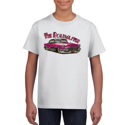 1956 Roadmaster - Pink & Black - Gildan Youth Unisex T Shirt Thumbnail