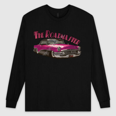 1956 Roadmaster - Pink & Black - Ultra Cotton Mens Longsleeve Tee Thumbnail