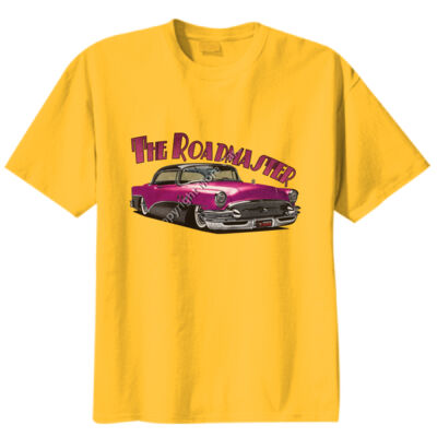 1956 Roadmaster - Pink & Black - Unisex Modern Fit Tee Thumbnail