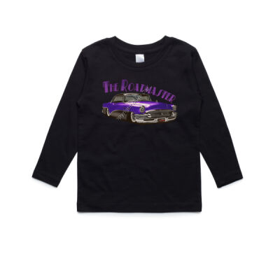 1956 Roadmaster - Purple & Black - AS Colour Kids Longsleeve Tee Thumbnail