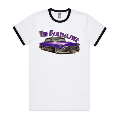 1956 Roadmaster - Purple & Black - Mens Ringer Tee Thumbnail