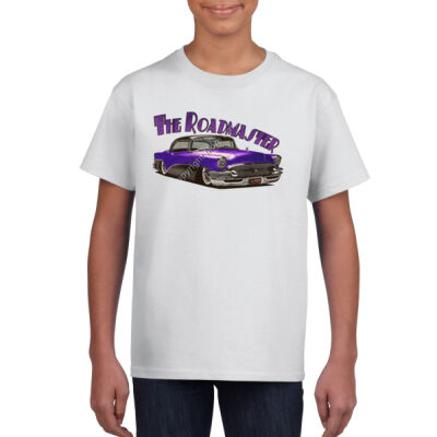 1956 Roadmaster - Purple & Black - Gildan Youth Unisex T Shirt Thumbnail