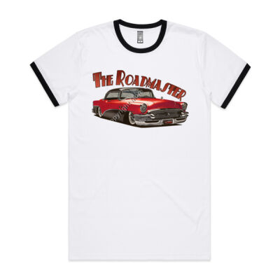 1956 Roadmaster - Red & Black - Mens Ringer Tee Thumbnail