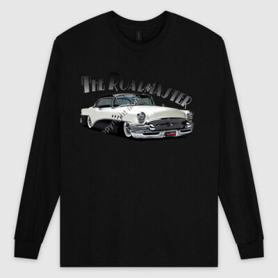 1956 Roadmaster - White & Black - Ultra Cotton Mens Longsleeve Tee Thumbnail