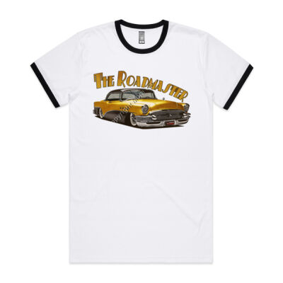 1956 Roadmaster - Yellow & Black - Mens Ringer Tee Thumbnail