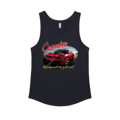 2016 Camaro - Burn Out or Get Out - Women's Sunday Singlet Thumbnail