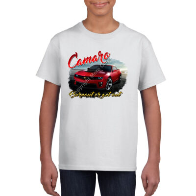 2016 Camaro - Burn Out or Get Out - Gildan Youth Unisex T Shirt Thumbnail