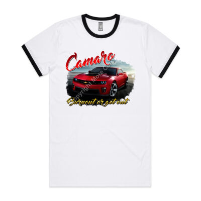 2016 Camaro - Burn Out or Get Out - Mens Ringer Tee Thumbnail