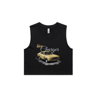 Hey Charger - Beige - AS Colour Women's Crop Tank Thumbnail