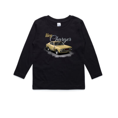 Hey Charger - Beige - AS Colour Kids Longsleeve Tee Thumbnail