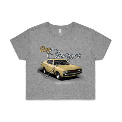 Hey Charger - Beige - AS Colour CROP TEE - 4062 Thumbnail