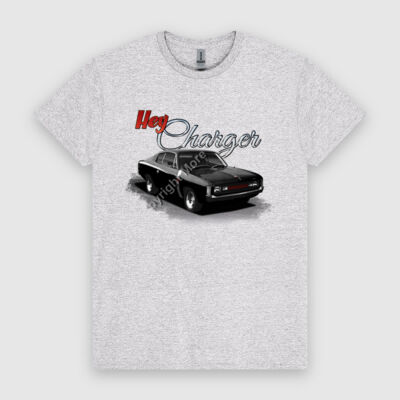 Hey Charger - Black - HeavyCotton™ Tee Thumbnail