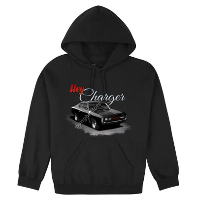 Hey Charger - Black - Hooded Sweatshirt Thumbnail