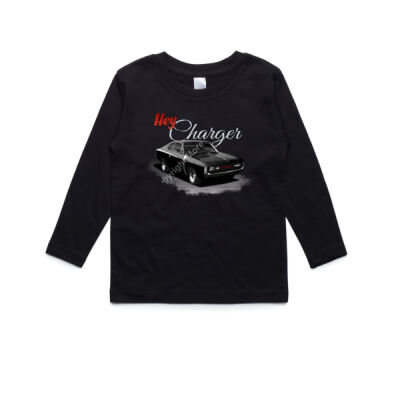 Hey Charger - Black - AS Colour Kids Longsleeve Tee Thumbnail