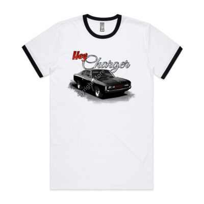 Hey Charger - Black - Mens Ringer Tee Thumbnail