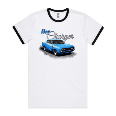 Hey Charger - Blue - Mens Ringer Tee Thumbnail
