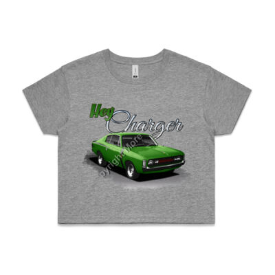 Hey Charger - Green - AS Colour CROP TEE - 4062 Thumbnail