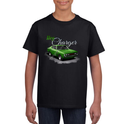 Hey Charger - Green - Youth Crew Neck Tee (Same Day) Thumbnail