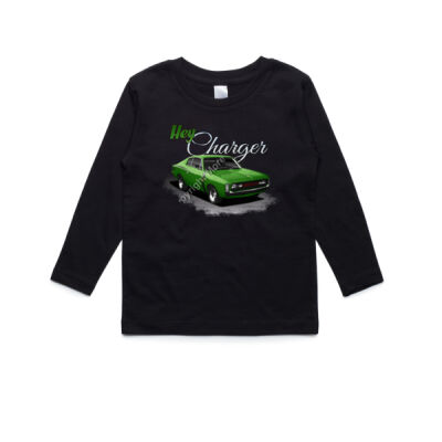 Hey Charger - Green - AS Colour Kids Longsleeve Tee Thumbnail