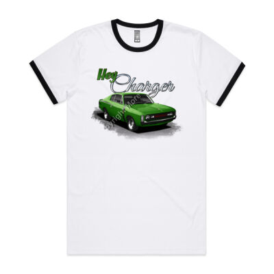 Hey Charger - Green - Mens Ringer Tee Thumbnail