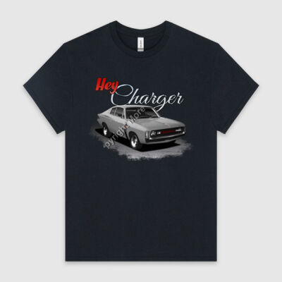 Hey Charger - Grey - HeavyCotton™ Tee Thumbnail
