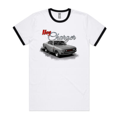 Hey Charger - Grey - Mens Ringer Tee Thumbnail