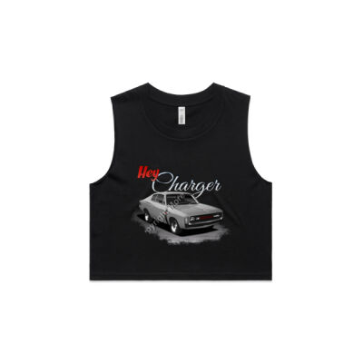 Hey Charger - Grey - AS Colour Women's Crop Tank Thumbnail