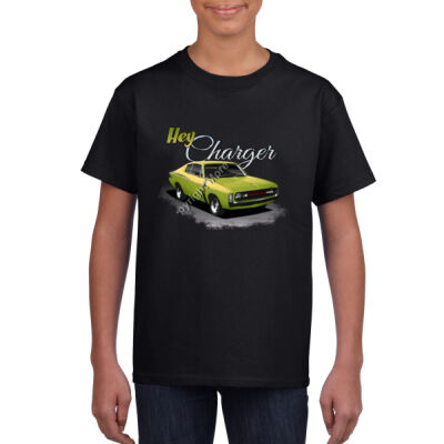 Hey Charger - Lime Green - Youth Crew Neck Tee (Same Day) Thumbnail