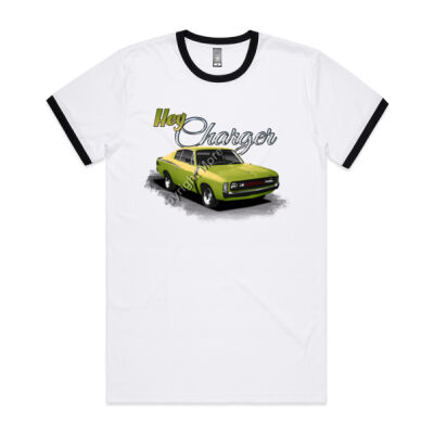 Hey Charger - Lime Green - Mens Ringer Tee Thumbnail
