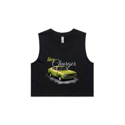Hey Charger - Lime Green - AS Colour Women's Crop Tank Thumbnail