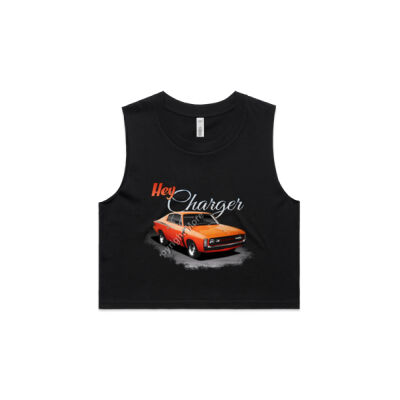 Hey Charger - Orange - AS Colour Women's Crop Tank Thumbnail