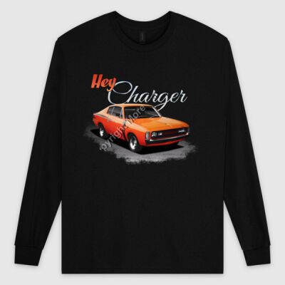 Hey Charger - Orange - Ultra Cotton Mens Longsleeve Tee Thumbnail