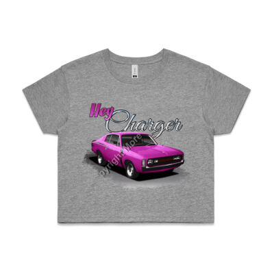 Hey Charger - Pink - AS Colour CROP TEE - 4062 Thumbnail