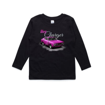 Hey Charger - Pink - AS Colour Kids Longsleeve Tee Thumbnail